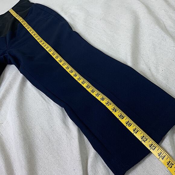 Ann Taylor Loft Maternity Straight Leg Trouser Dress Pants Size 10 Navy Stretch - Picture 13 of 15